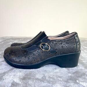 Alegria Womens Clogs Sz 9 Chunky Floral Leather‎ Whimsigoth Witchy Boho Comfort